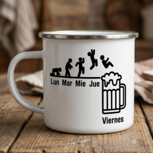 Mug de Peltre Metalizado Personalizado estilo Vintage