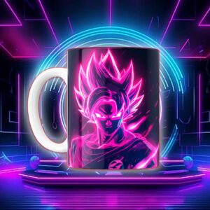 Taza Goku Neón Cyberpunk "Goku Black / Saiyan Rose"