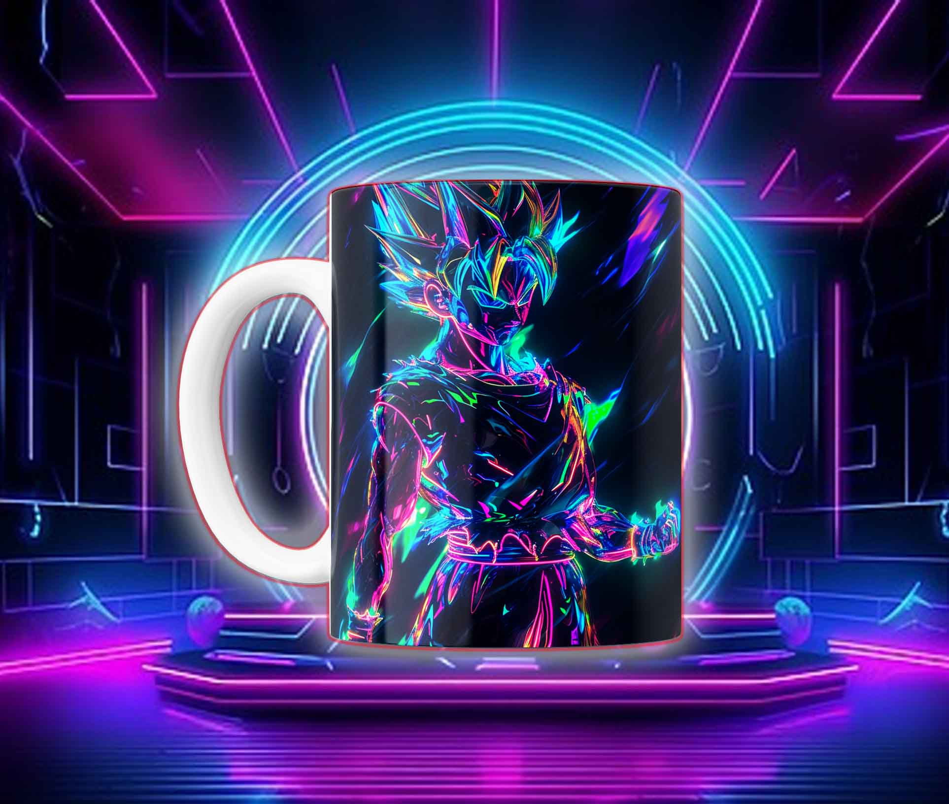 Taza Goku Neón Cyberpunk "Goku Black / Saiyan Rose" - Image 29