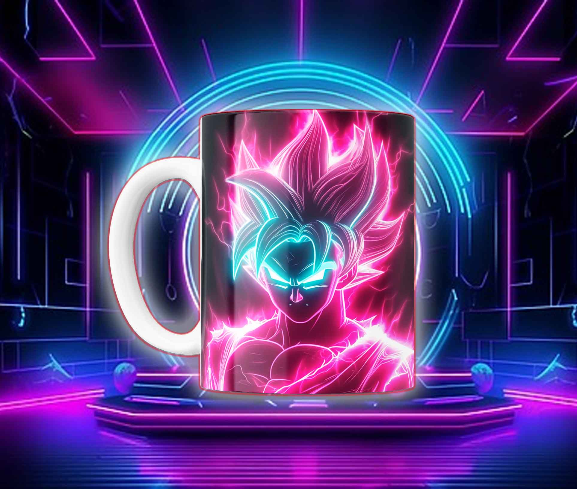 Taza Goku Neón Cyberpunk "Goku Black / Saiyan Rose" - Image 24