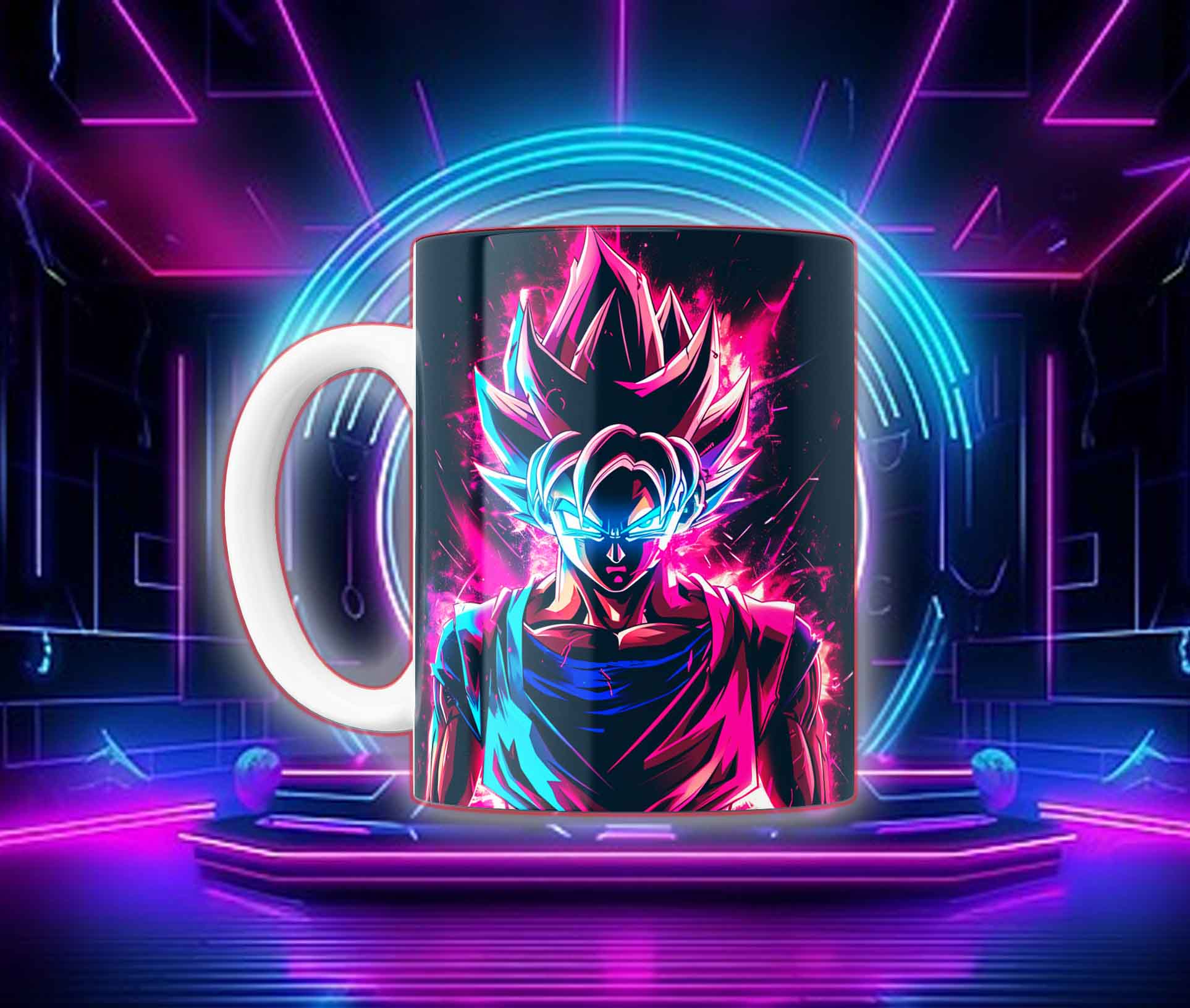 Taza Goku Neón Cyberpunk "Goku Black / Saiyan Rose" - Image 22
