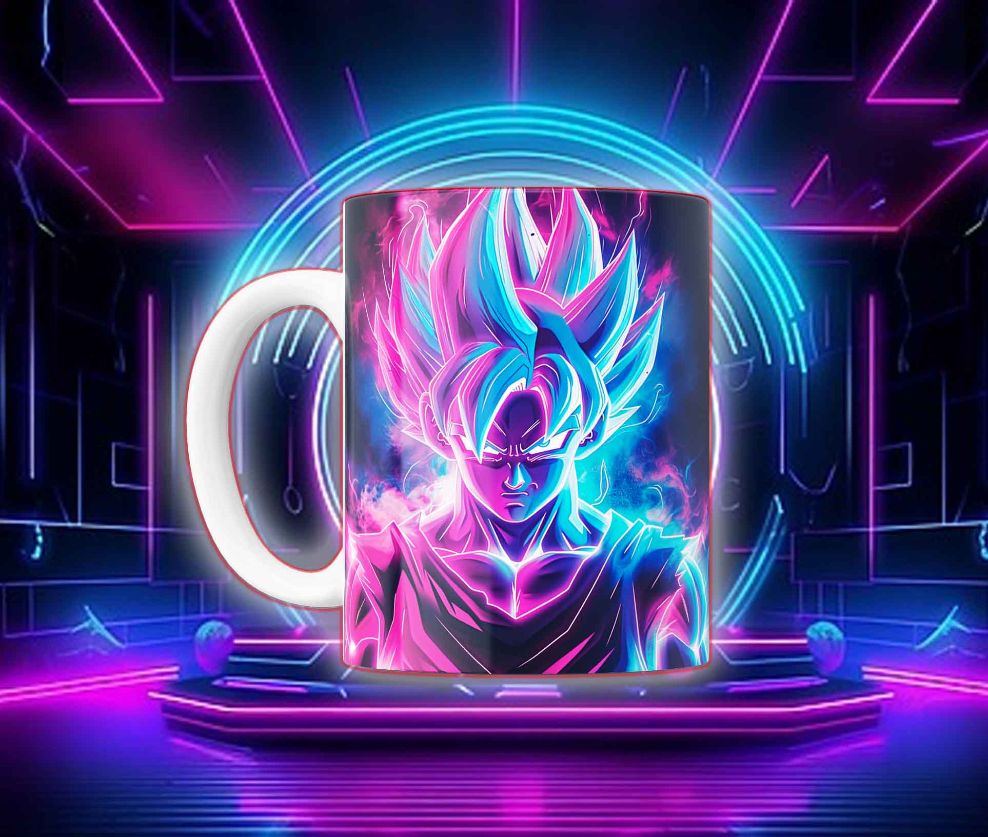 Taza Goku Neón Cyberpunk "Goku Black / Saiyan Rose" - Image 4