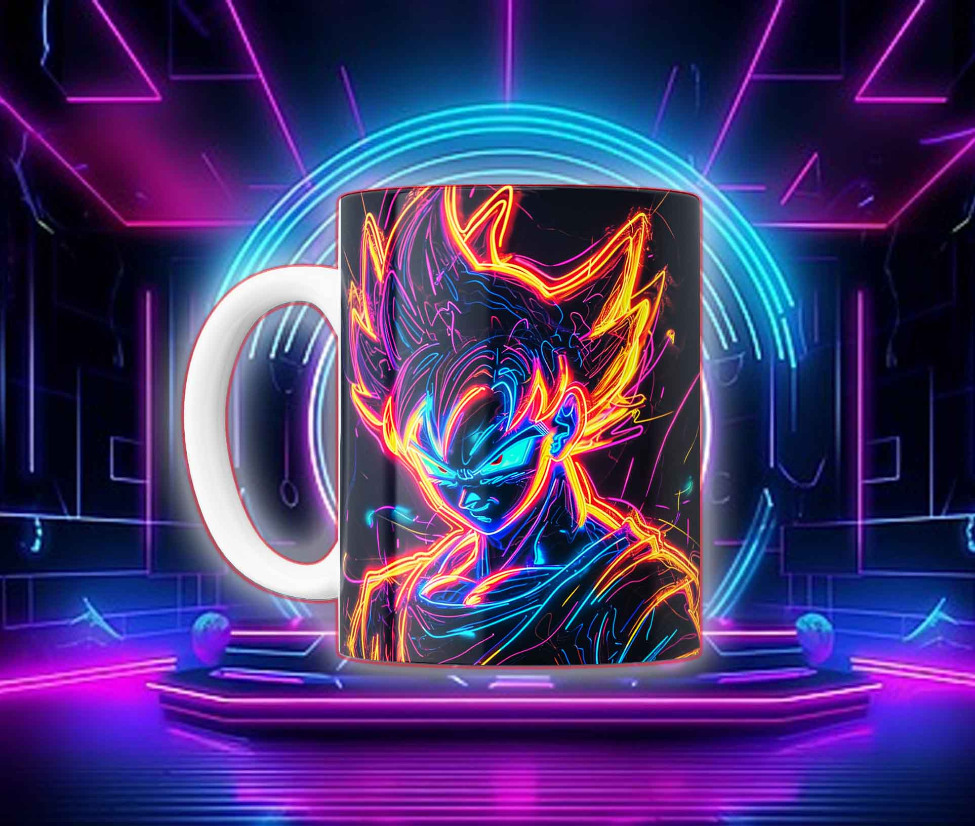 Taza Goku Neón Cyberpunk "Goku Black / Saiyan Rose" - Image 13