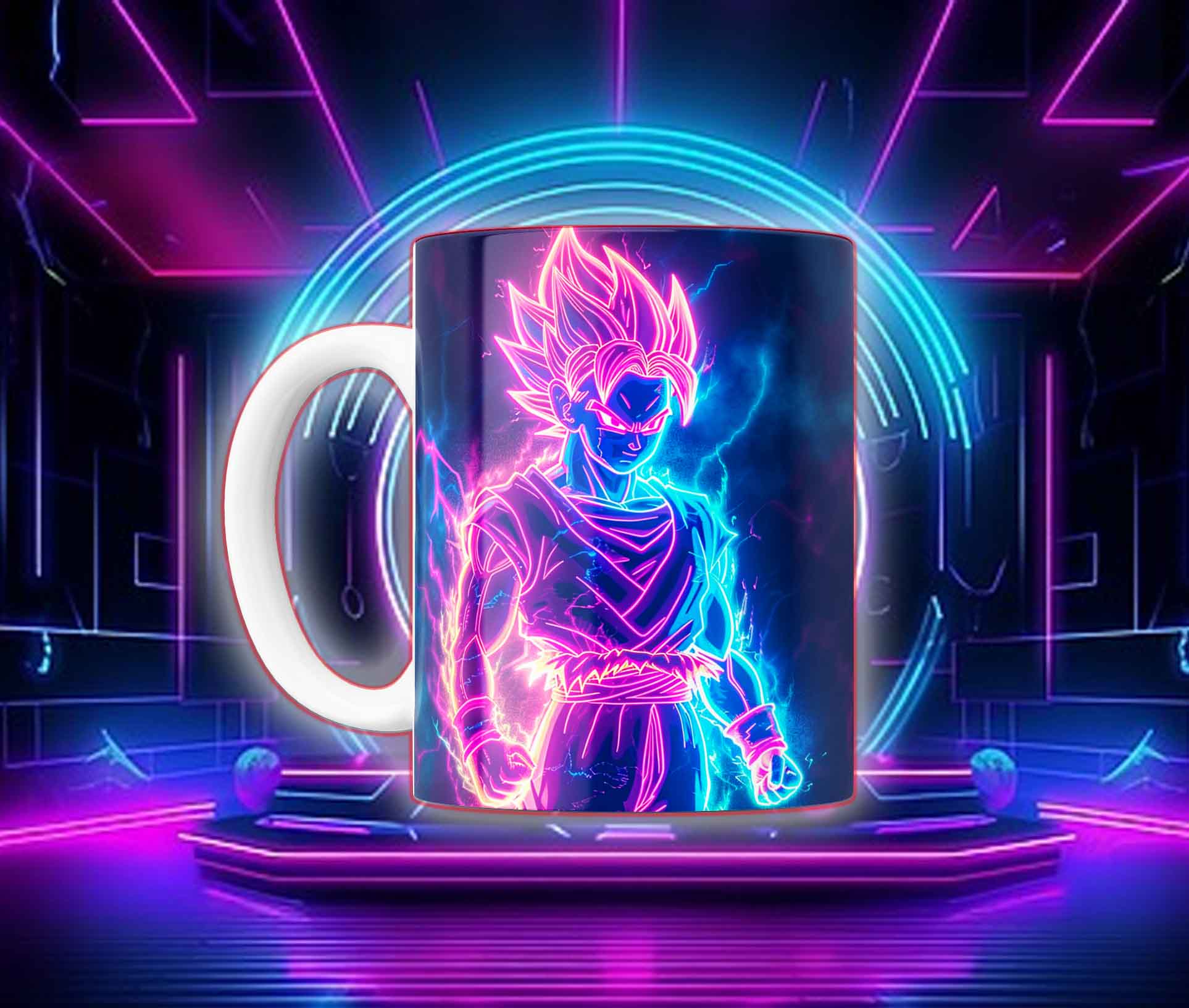 Taza Goku Neón Cyberpunk "Goku Black / Saiyan Rose" - Image 12