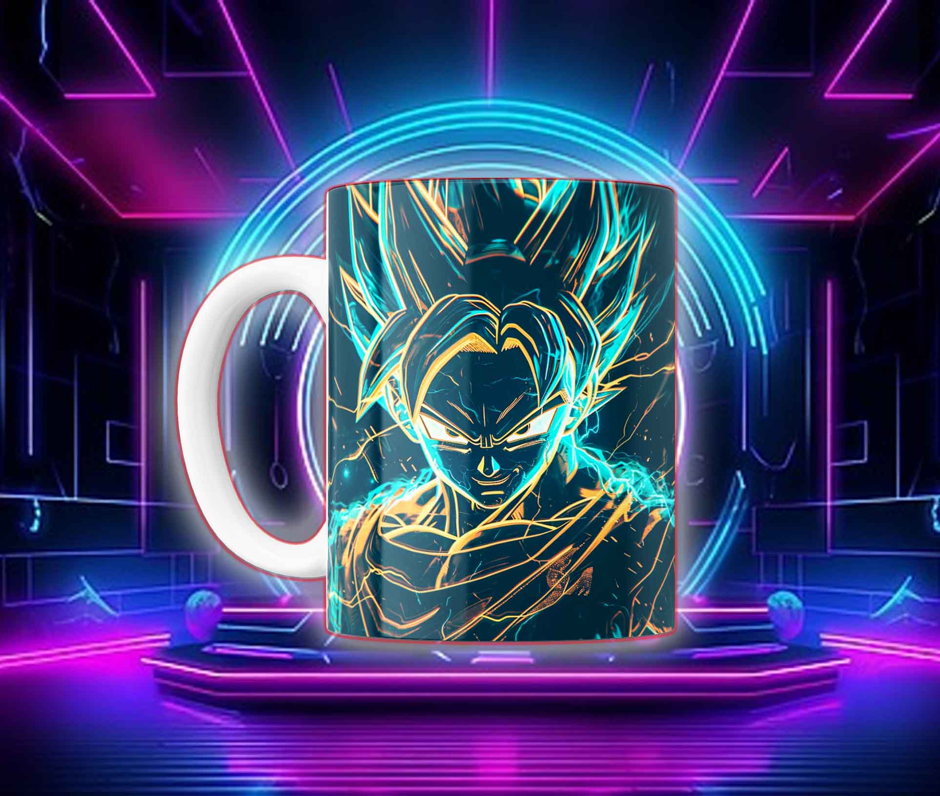 Taza Goku Neón Cyberpunk "Goku Black / Saiyan Rose" - Image 11