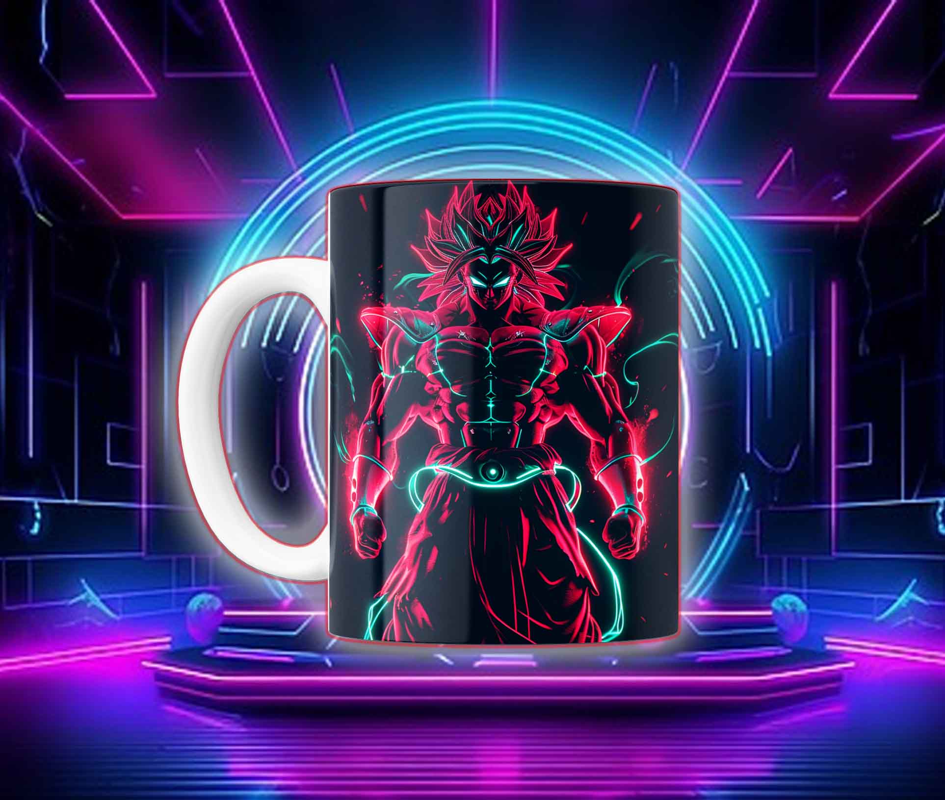 Taza Goku Neón Cyberpunk "Goku Black / Saiyan Rose" - Image 6