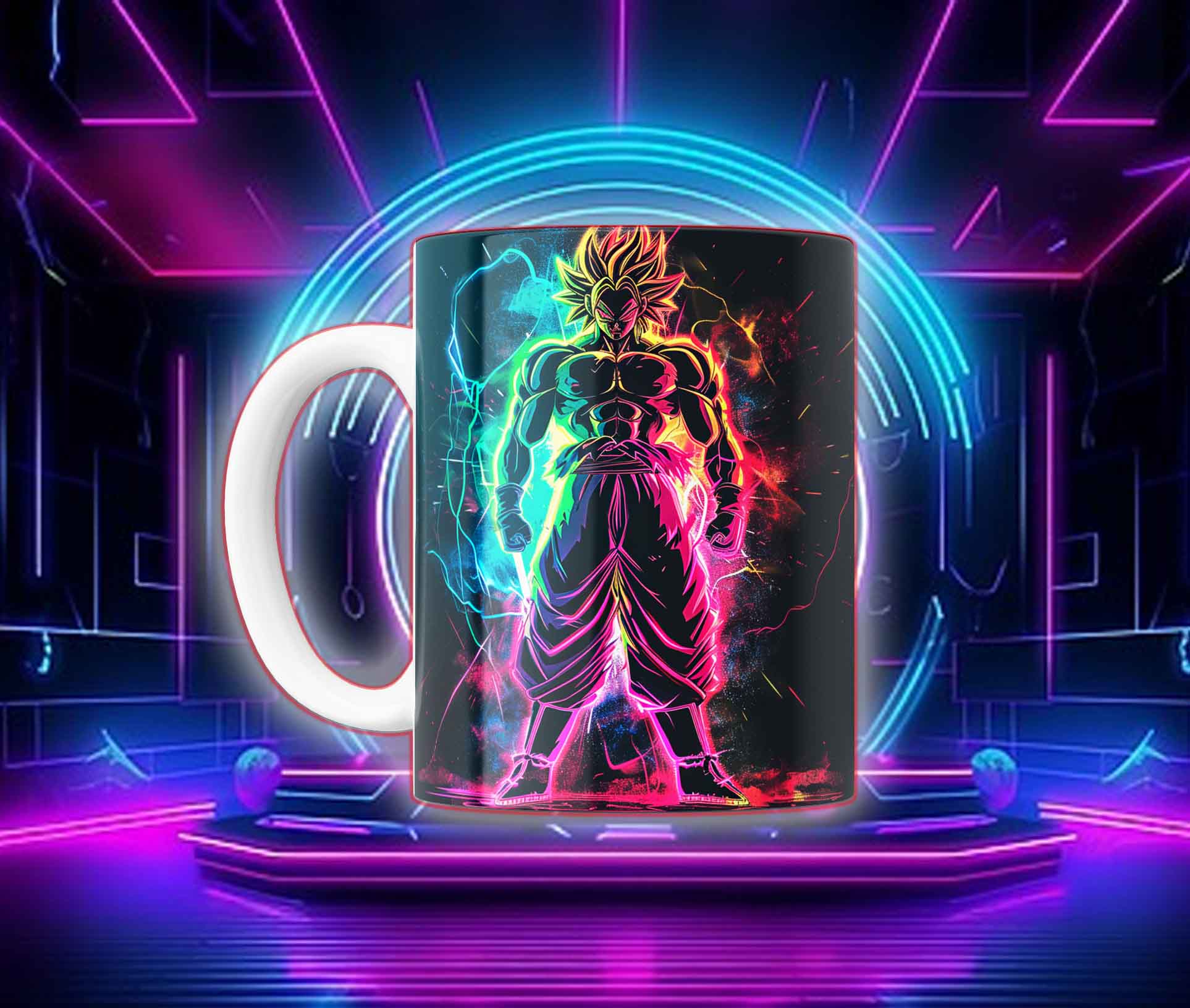 Taza Goku Neón Cyberpunk "Goku Black / Saiyan Rose" - Image 5