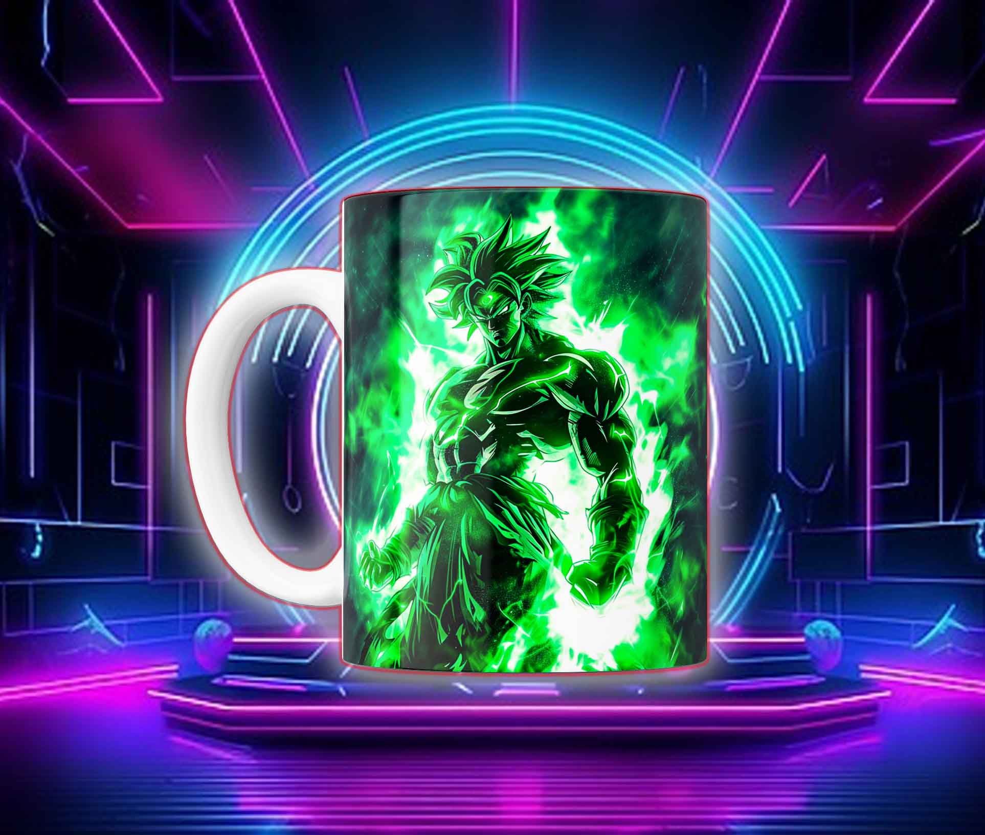 Taza Goku Neón Cyberpunk "Goku Black / Saiyan Rose" - Image 4