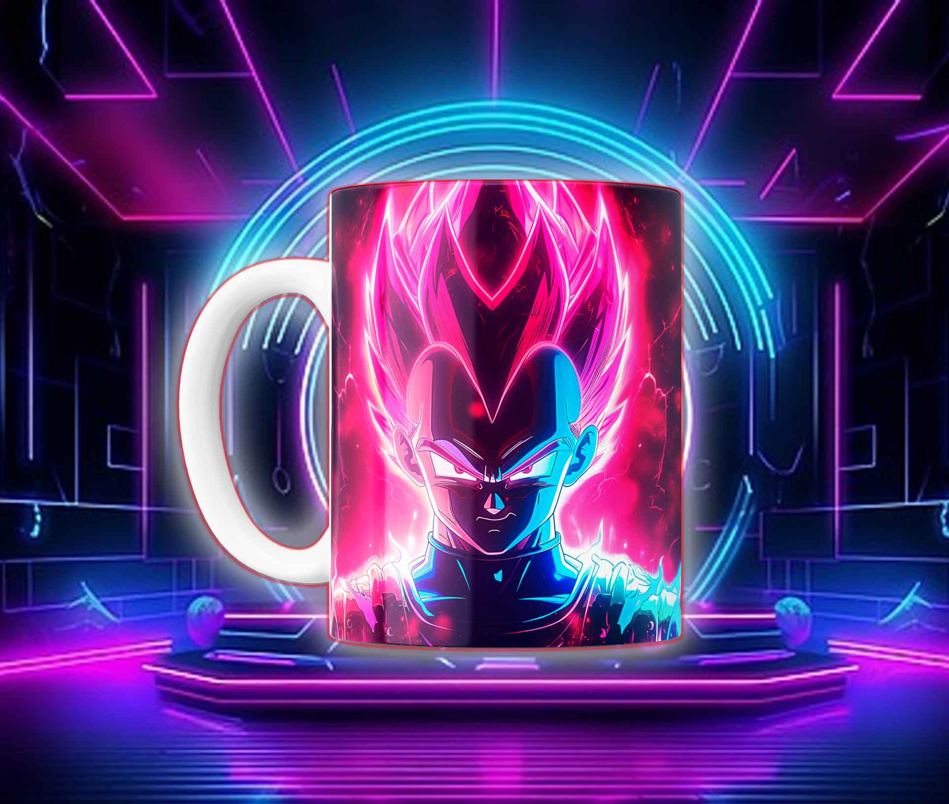 Taza Goku Neón Cyberpunk "Goku Black / Saiyan Rose" - Image 6