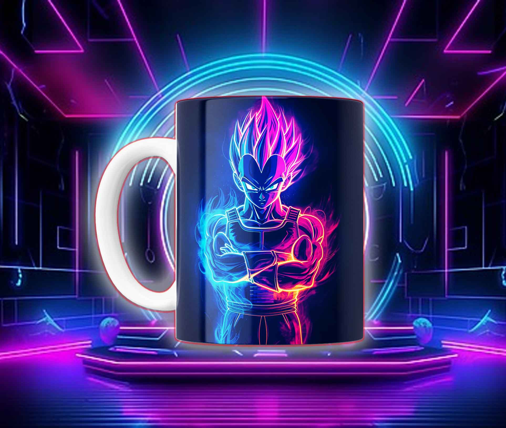 Taza Goku Neón Cyberpunk "Goku Black / Saiyan Rose" - Image 10